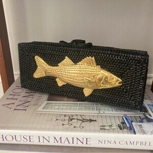 Bosom Buddy Clutch with Gold Fish